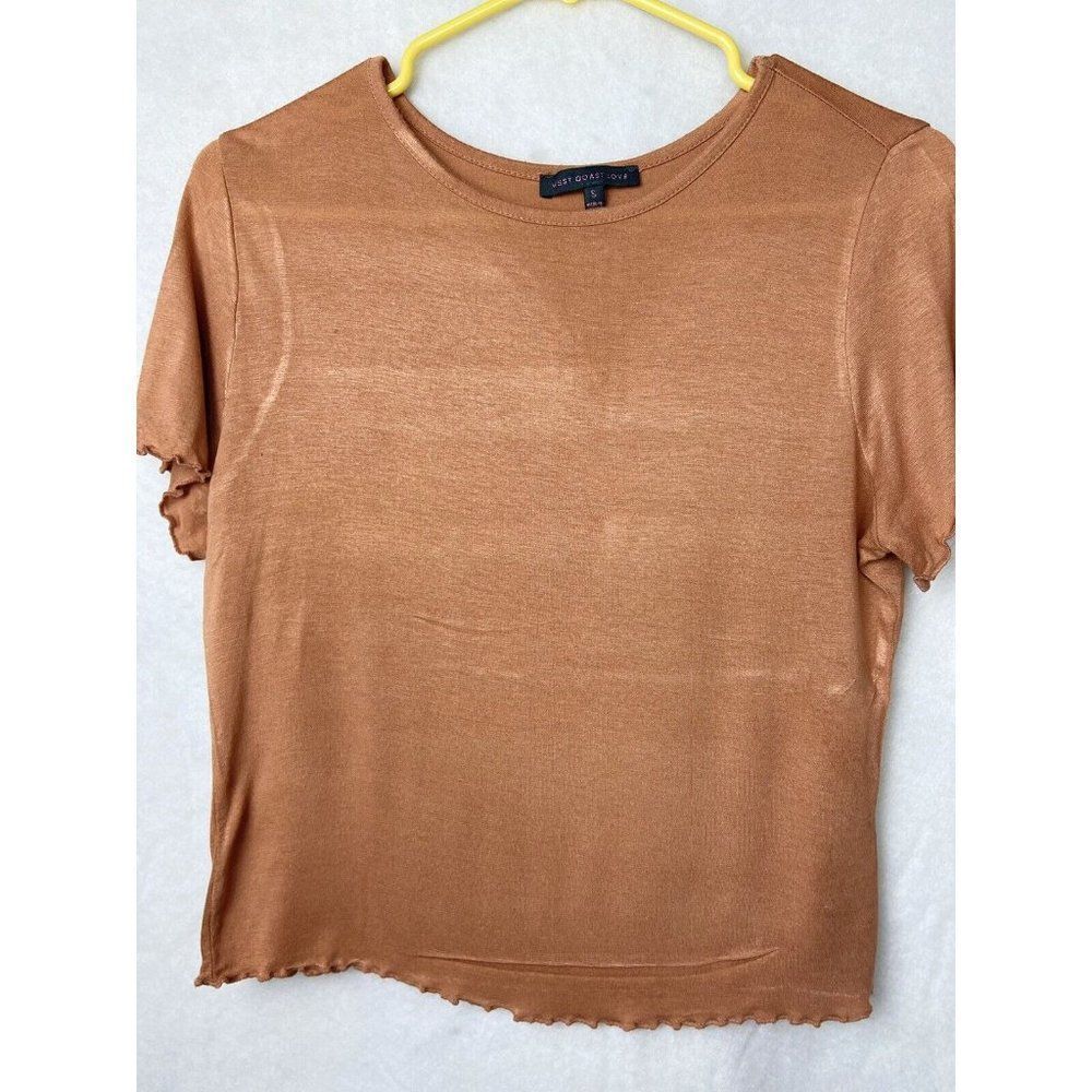 West Coast Love soft tee crop top women teens short sleeve Rayon